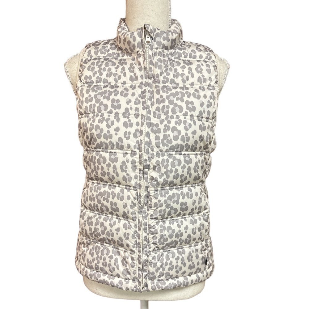 Gap Kids Cold Control Water-resistant Leopard Print Cream/Grey Vest XXL